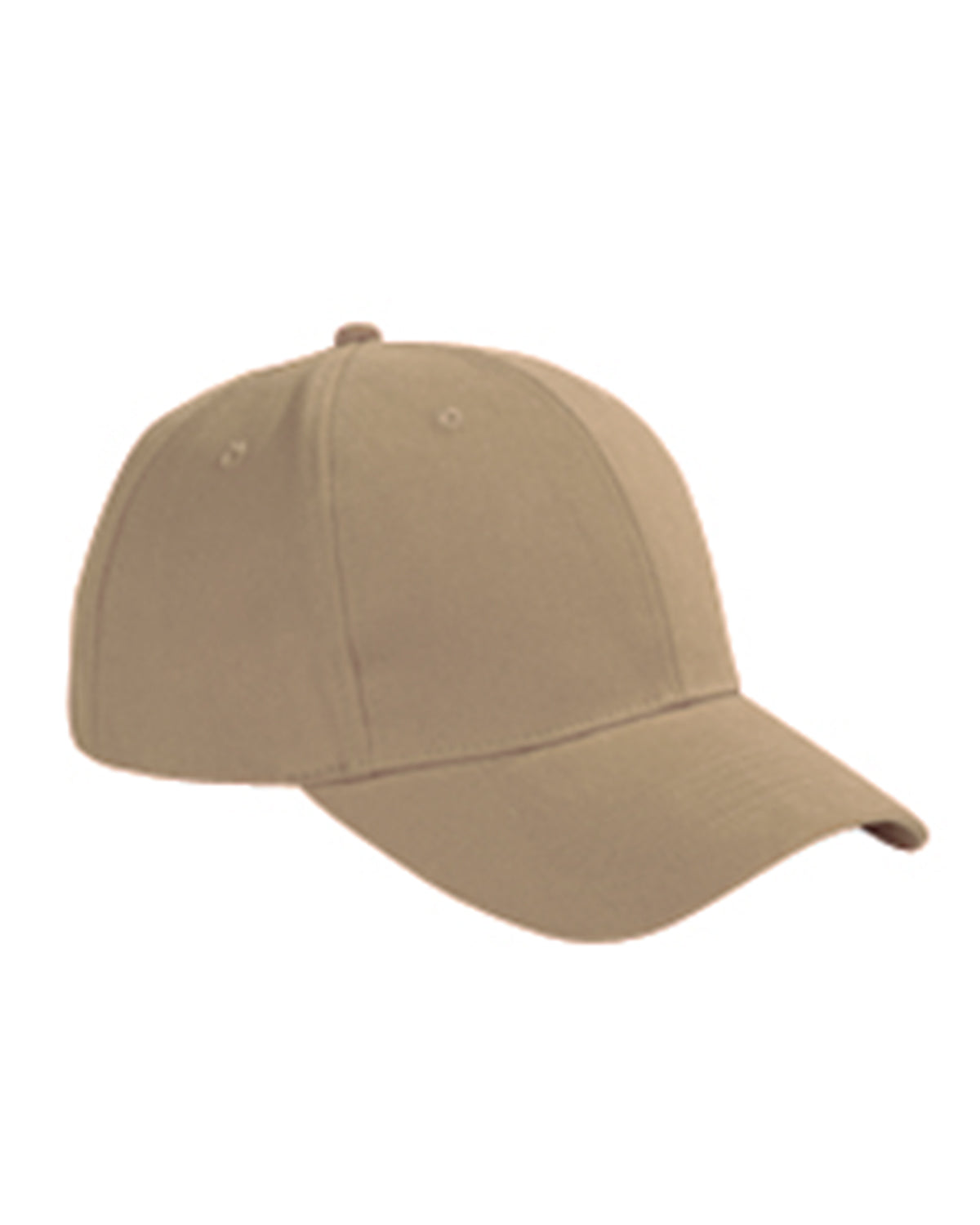 6-Panel Brushed Twill Structured Cap - Khaki