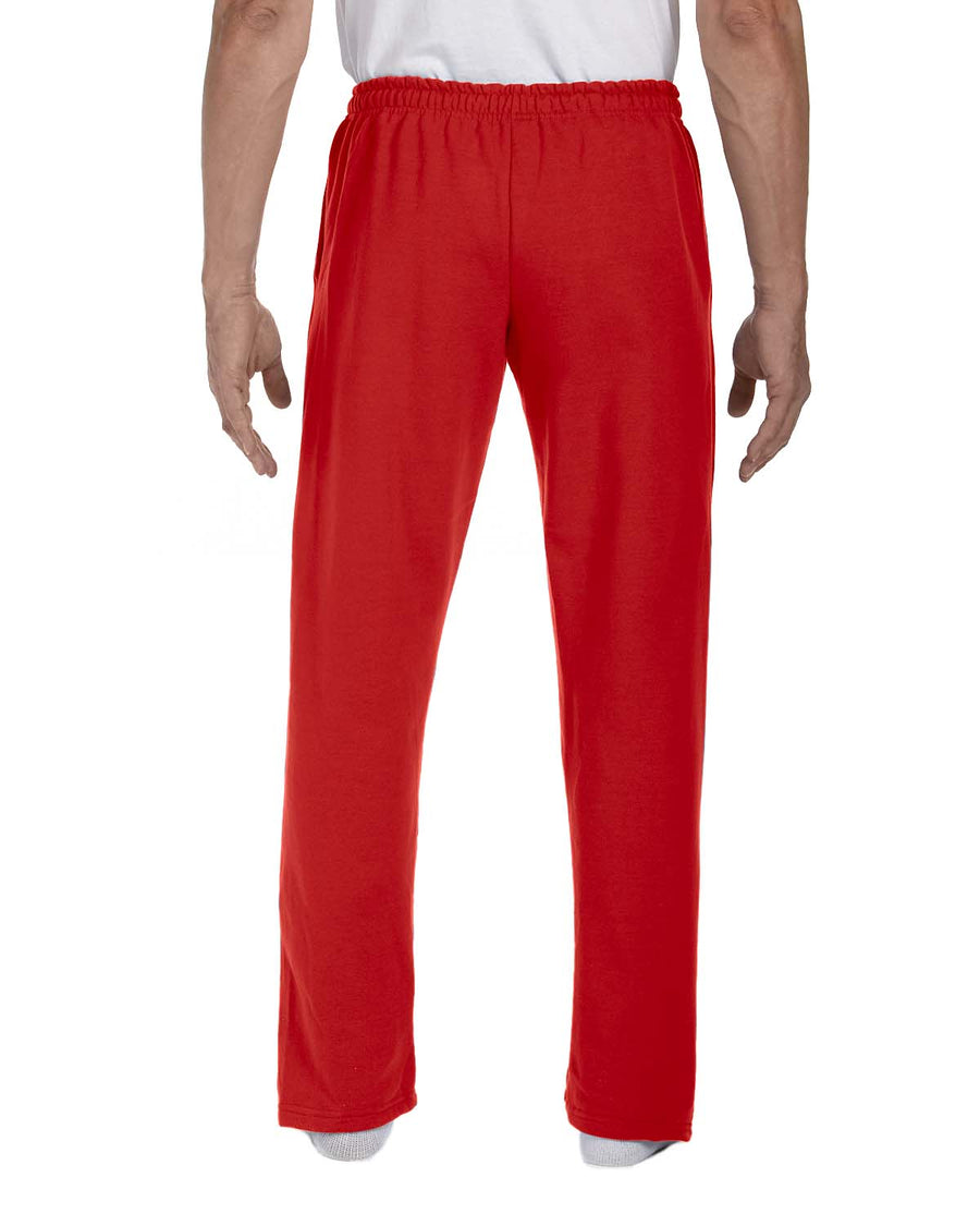 Adult DryBlend® Adult 9 oz., 50/50 Open-Bottom Sweatpants - Red