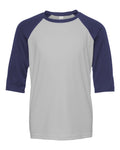 Youth Baseball T-Shirt - Sport Silver / Sport Navy