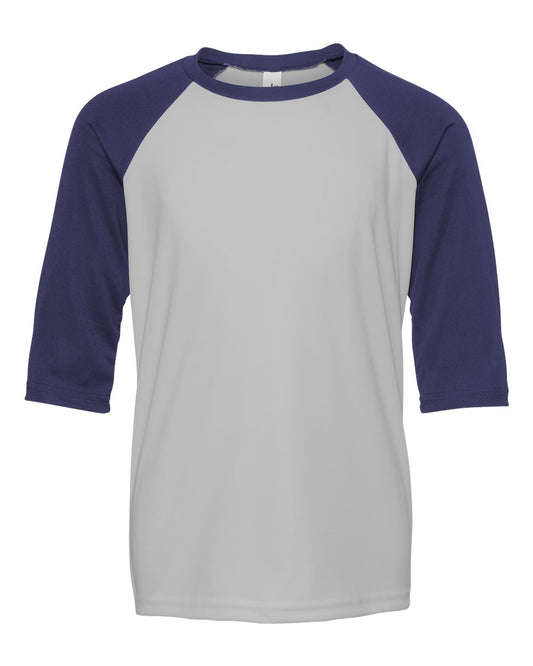 Youth Baseball T-Shirt - Sport Silver / Sport Navy
