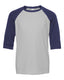 All Sport Y3229 - Youth Baseball T-Shirt - Sport Silver / Sport Navy