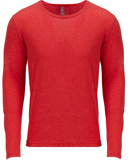 Men's Triblend Long-Sleeve Crew - Vintage Red