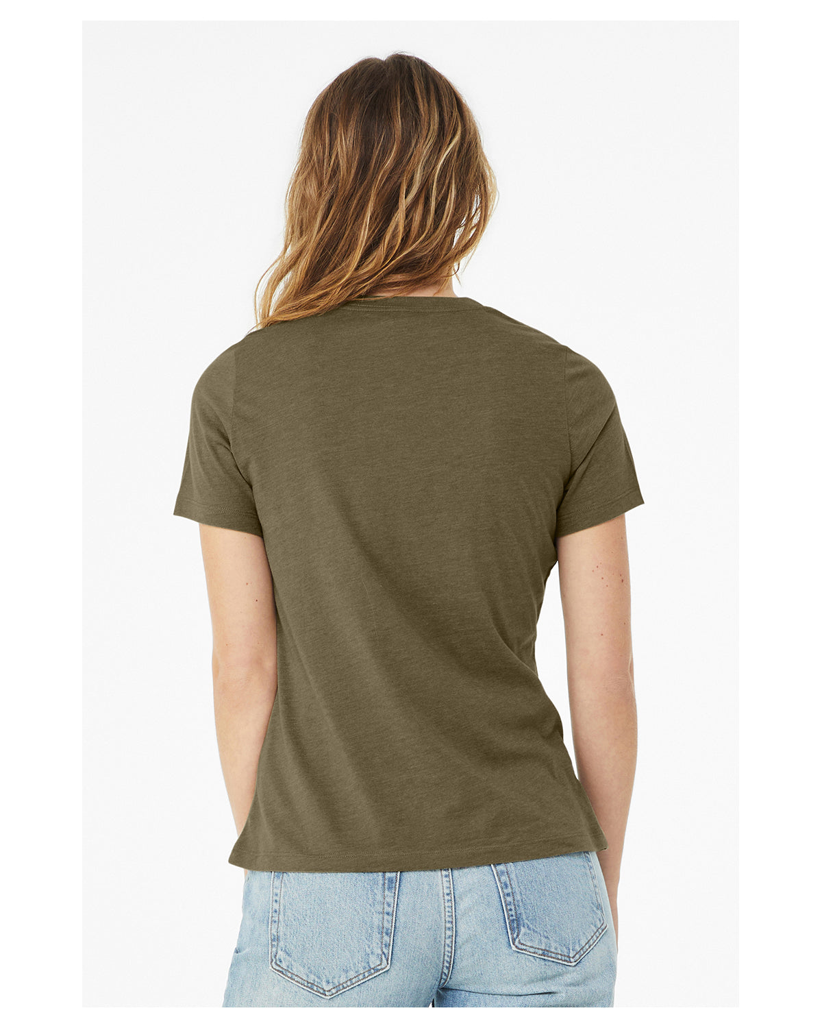 Women's Heathered Relaxed Jersey Short-Sleeve T-Shirt - Heather Olive