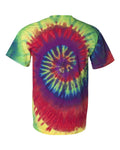 Unisex Multi-Color Spiral Short Sleeve T-Shirt - Classic Rainbow Spiral