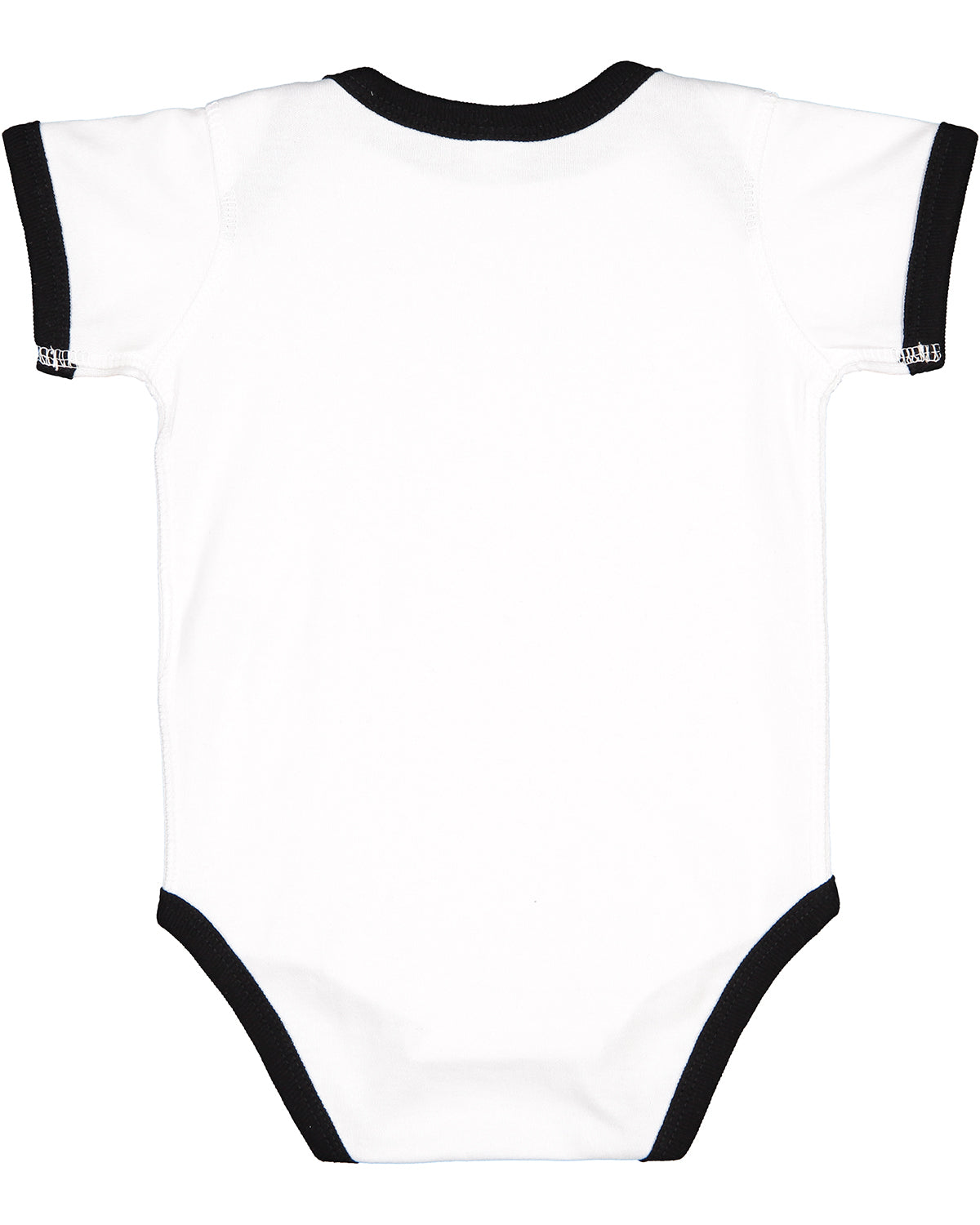 Infant Baby Rib Bow Tie Bodysuit - White / Black