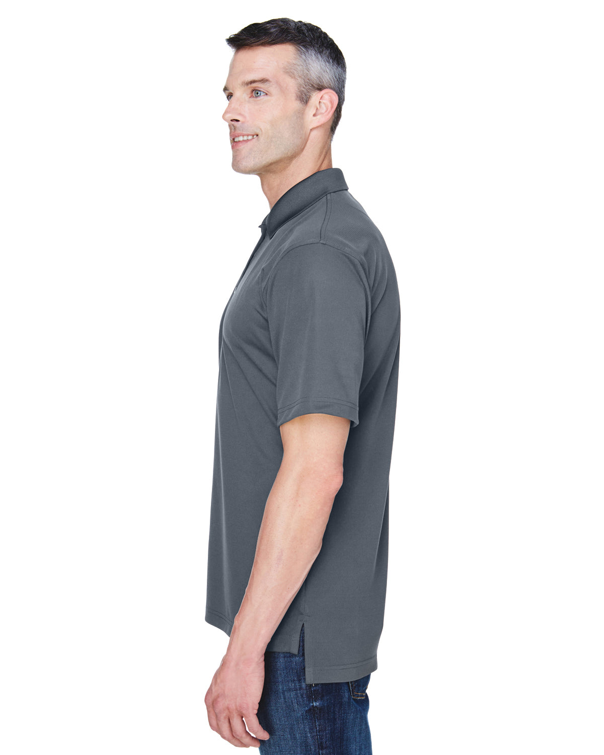 Men's Cool & Dry Stain-Release Performance Polo - Charcoal