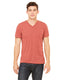 Bella + Canvas 3415C - Unisex Triblend V-Neck T-Shirt - Clay Triblend