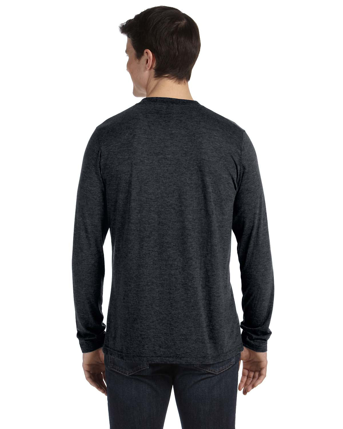 Unisex Jersey Long-Sleeve V-Neck T-Shirt - Black