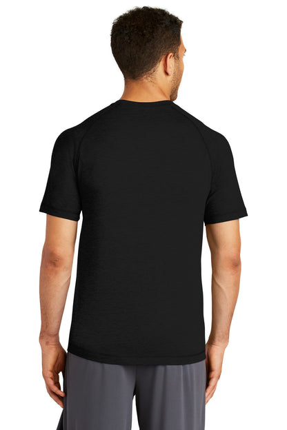 Unisex PosiCharge Tri-Blend Wicking Raglan Tee - Black Triad So