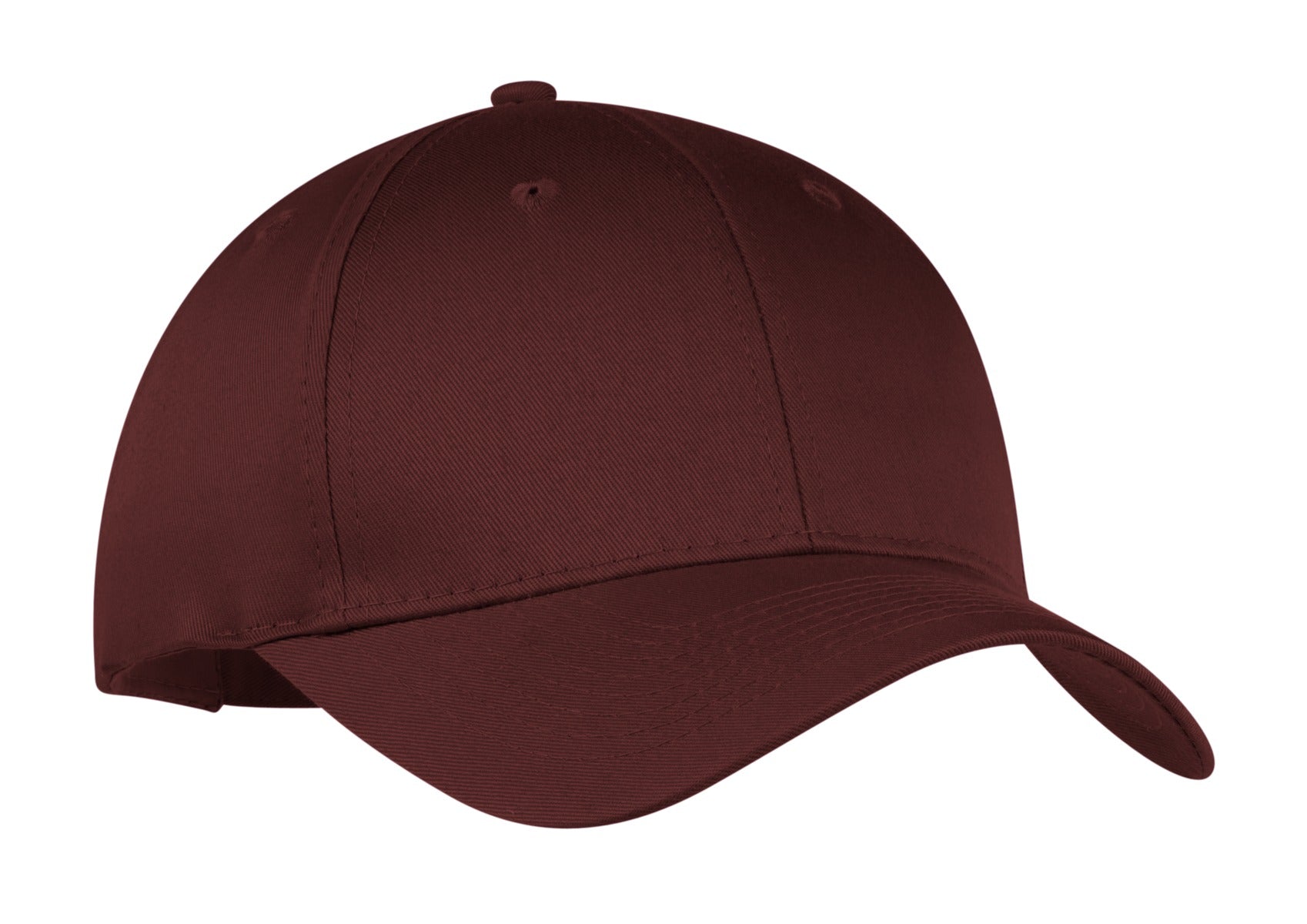 Six-Panel Twill Cap - Maroon
