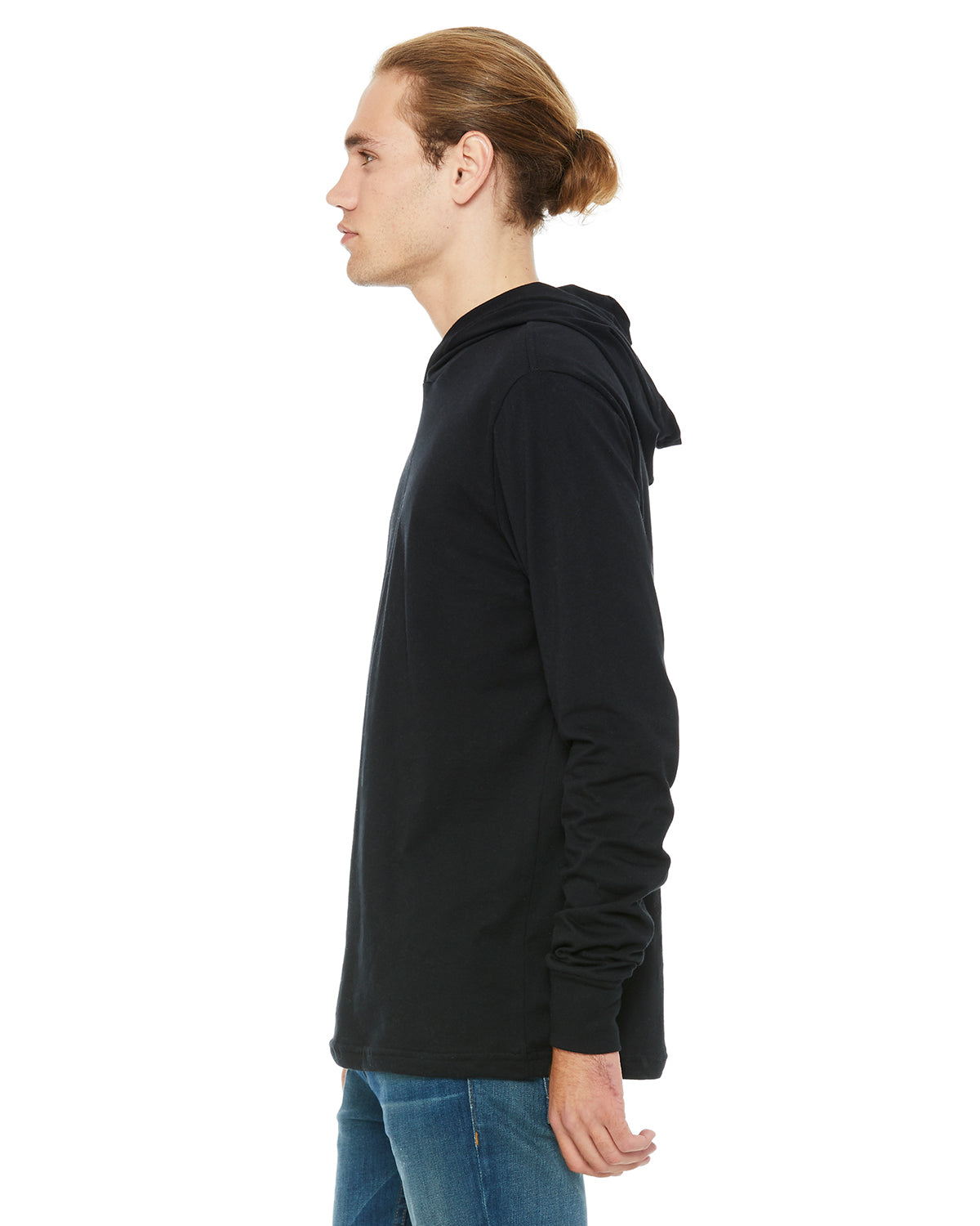 Unisex Jersey Long-Sleeve Hoodie - Black