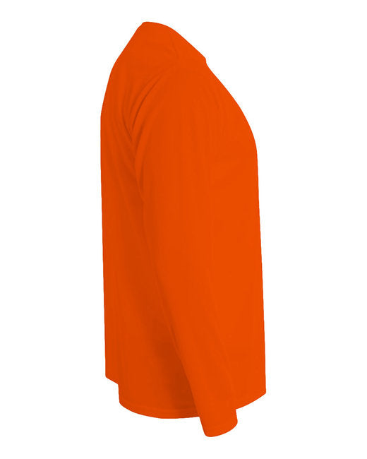 Youth Long Sleeve Cooling Performance Crew Shirt - Safetyorange