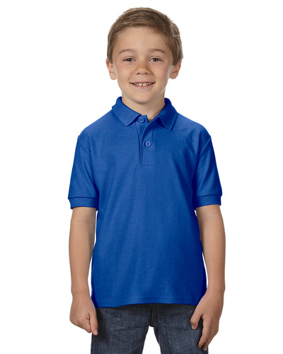 Youth Double Piqué Polo - Royal