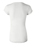 Women's Sheer Mini Rib Scoopneck Tee - White