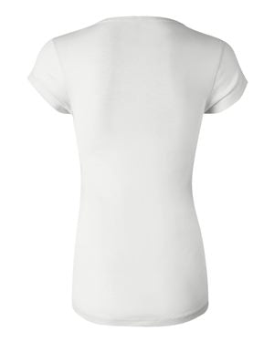 Women's Sheer Mini Rib Scoopneck Tee - White