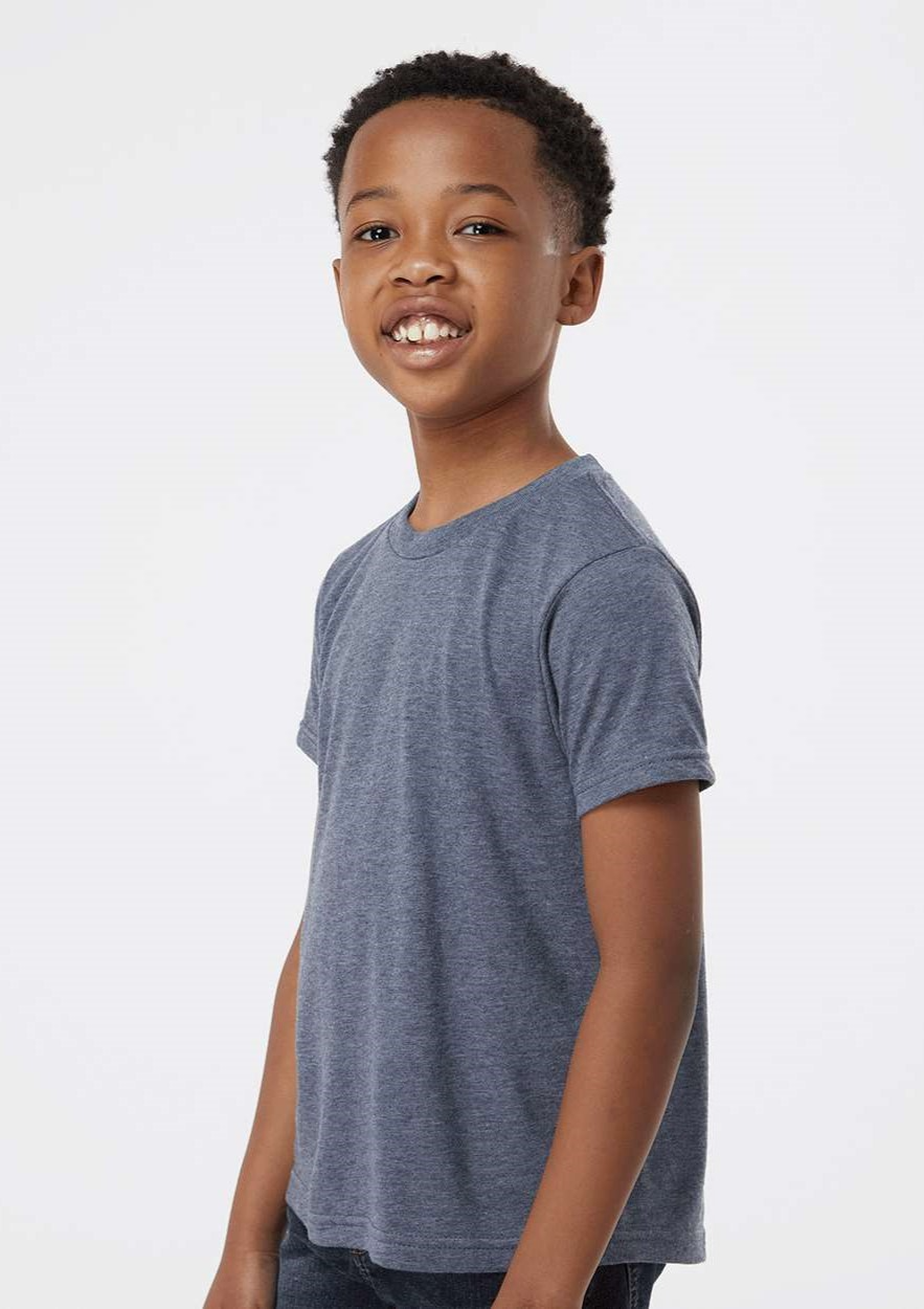 Youth Poly-Rich Tee - Heather Navy