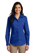 Women's Long Sleeve Carefree Poplin Shirt - True Royal
