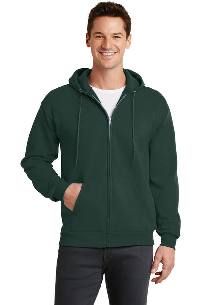 Unisex Core Fleece Full-Zip Hoodie - Dark Green