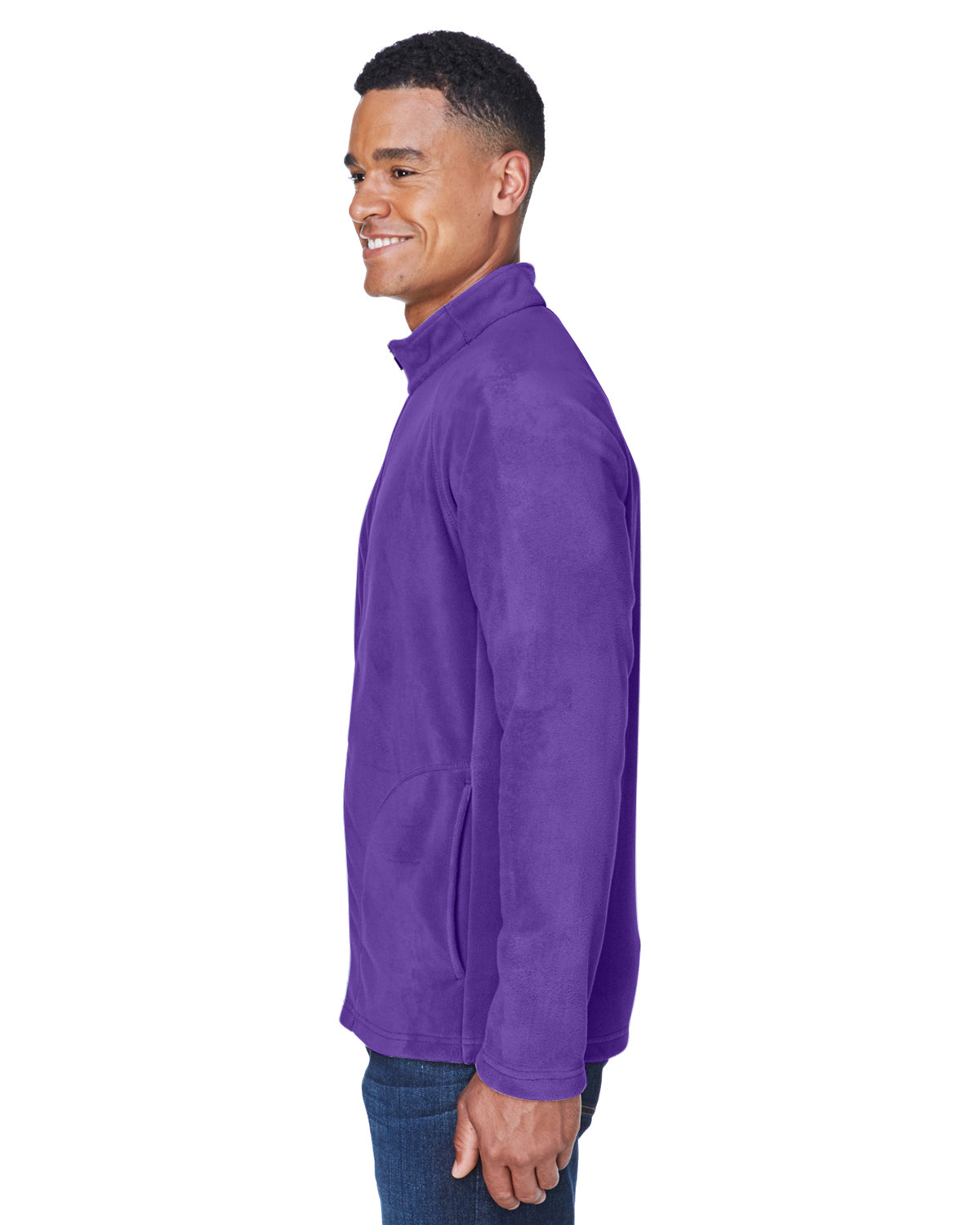 Men's Campus Microfleece Jacket - Sport Purple