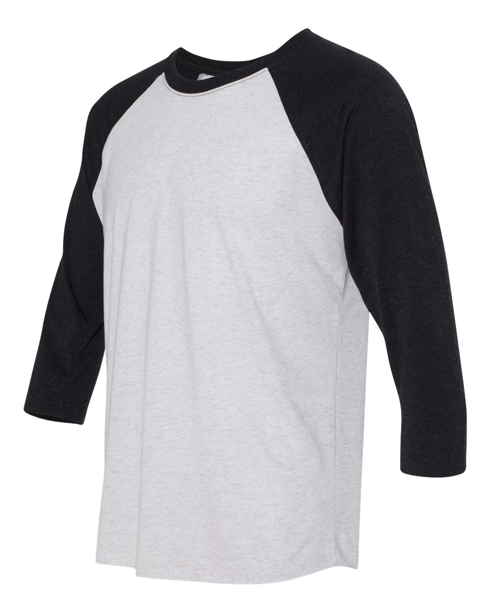 Unisex Triblend 3/4-Sleeve Raglan - Vintage Black / Heather White