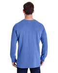 Unisex French Terry Crew With Pocket - Flo Blue