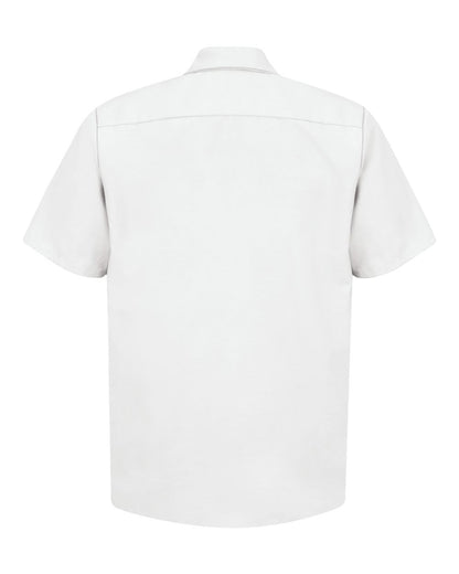Industrial Short Sleeve Work Shirt - White
