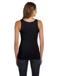 Women's Sheer Mini Rib Tank - Black