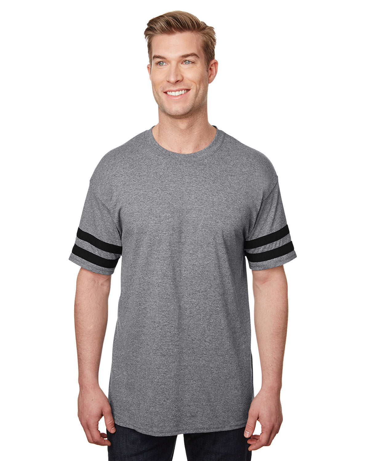 Heavy Cotton™ Unisex Victory T-Shirt - Graph Heather / Black