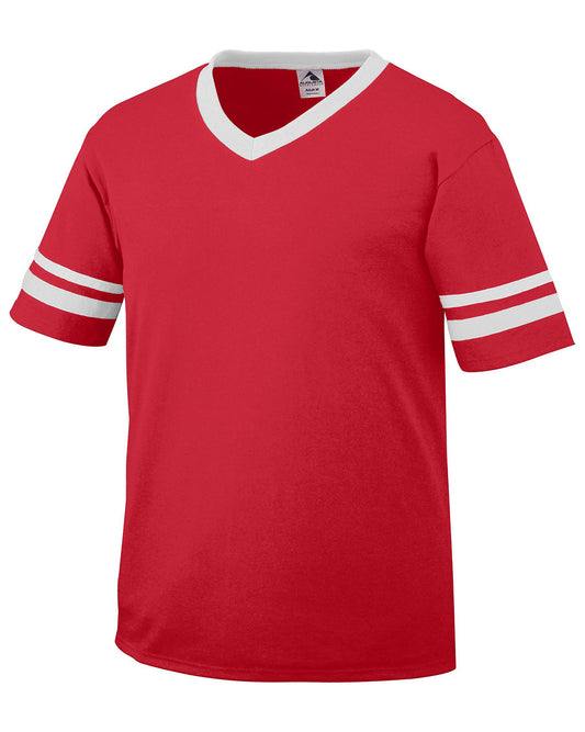 Unisex Sleeve Stripe Jersey - White / Red