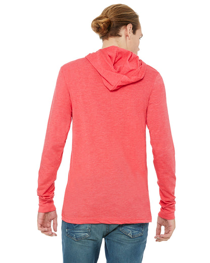 Unisex Jersey Long-Sleeve Hoodie - Heather Red