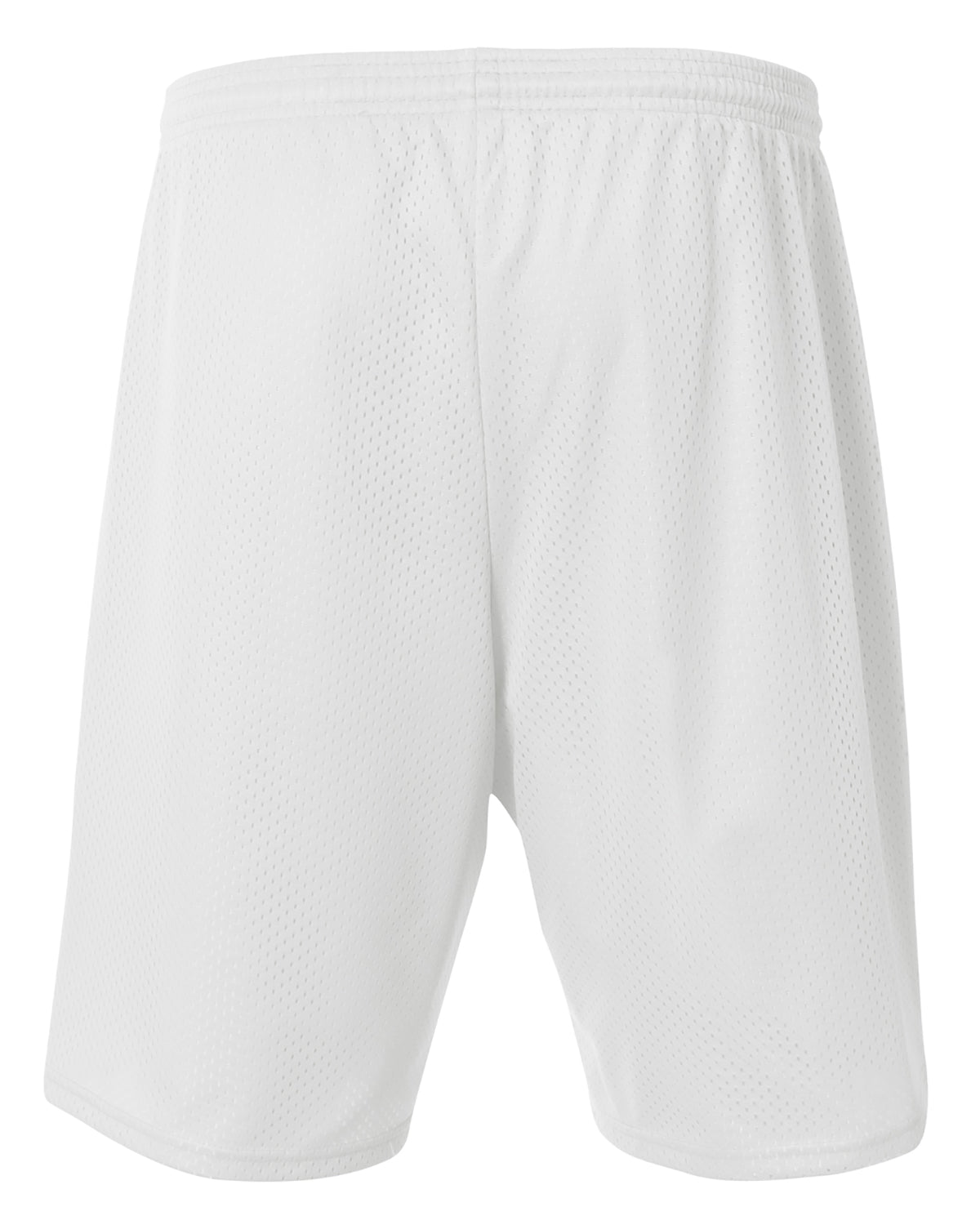 Unisex Nine Inch Inseam Mesh Short - White