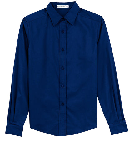 Women's Long Sleeve Easy Care Shirt - Medit Blue