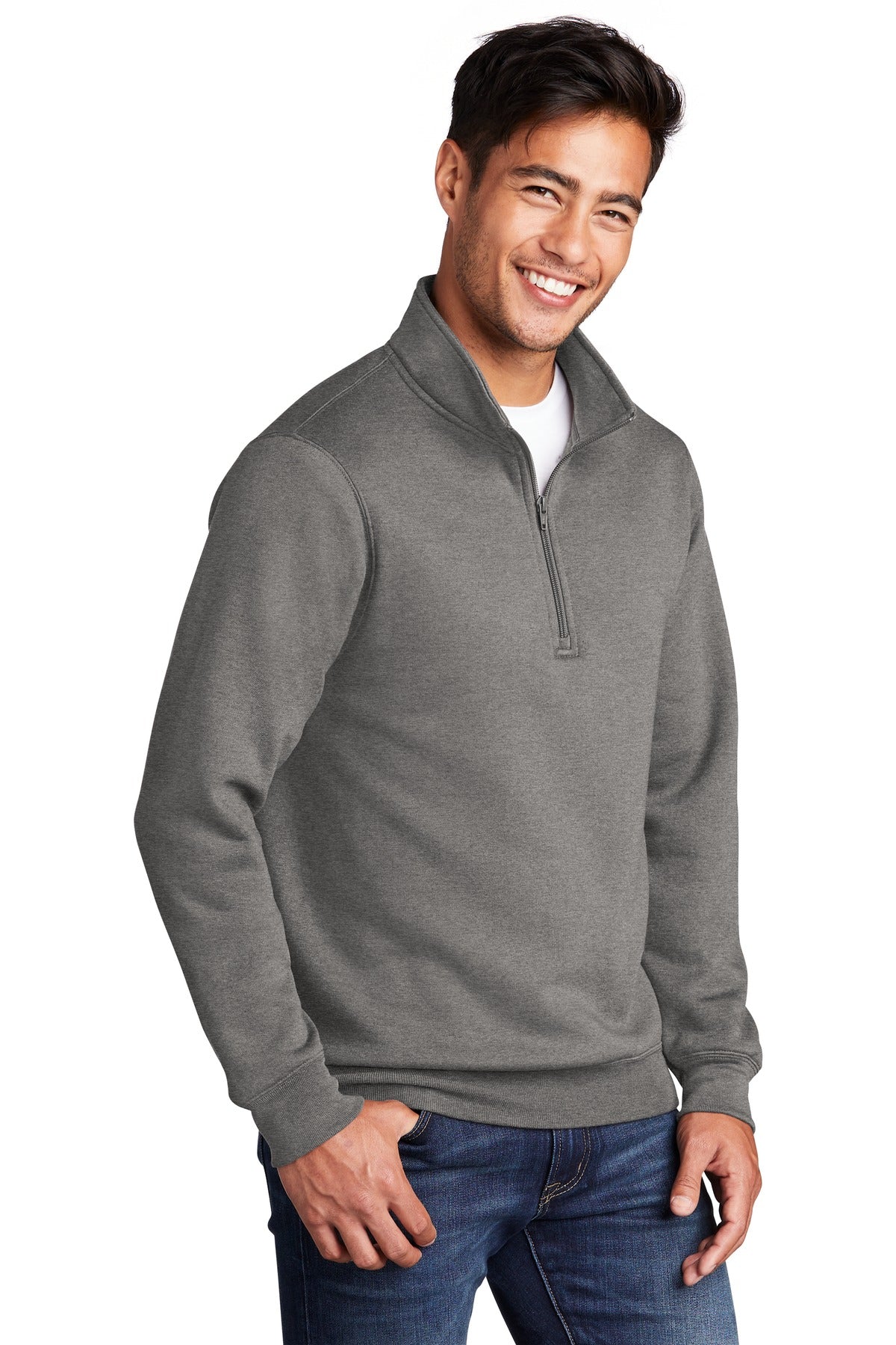 Unisex Core Fleece 1/4-Zip Pullover Sweatshirt - Graphite Heather