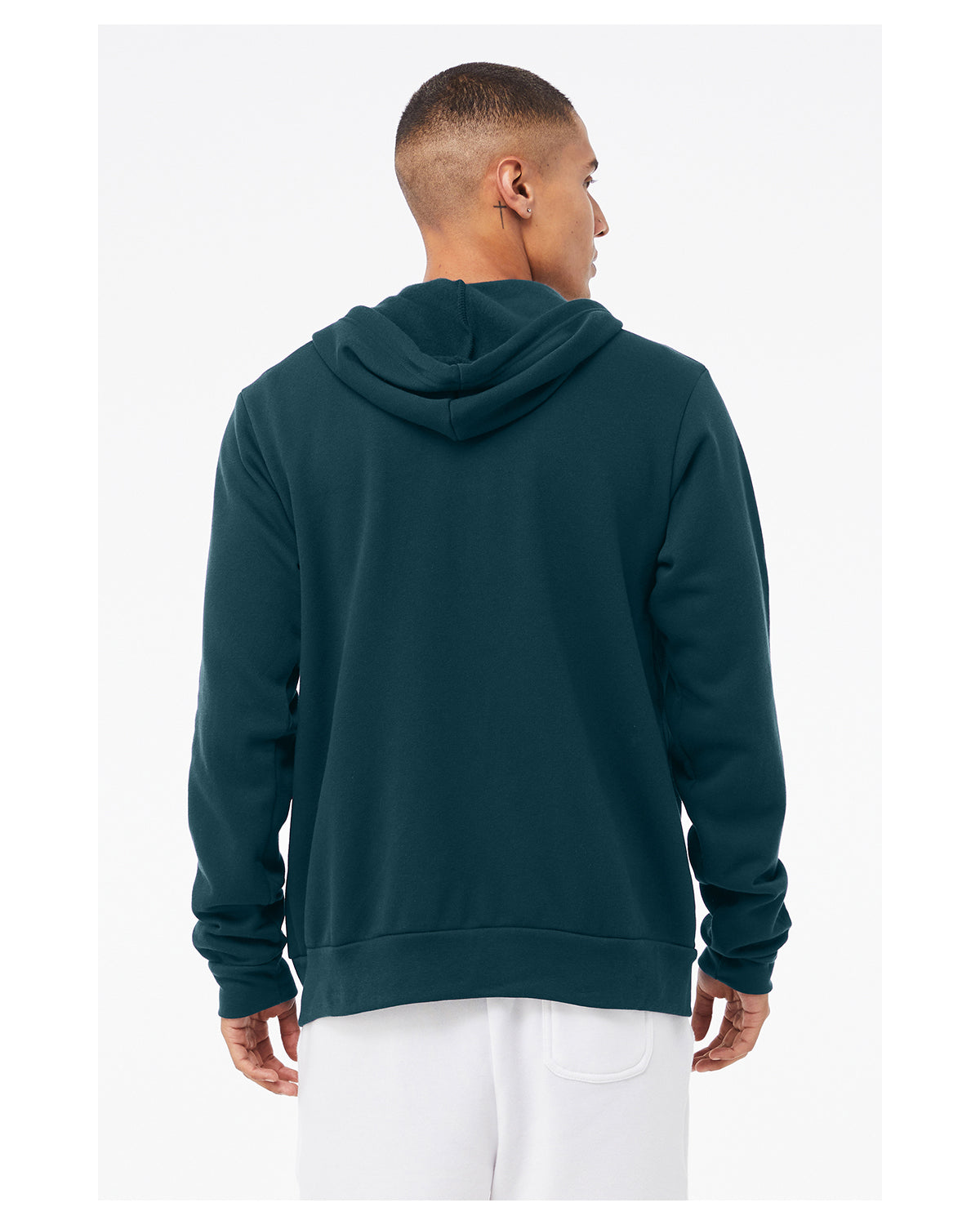 Unisex Poly-Cotton Sponge Fleece Full-Zip Hoodie - Atlantic