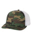 Richardson 112P - Patterned Snapback Trucker Cap - Army Camo / White