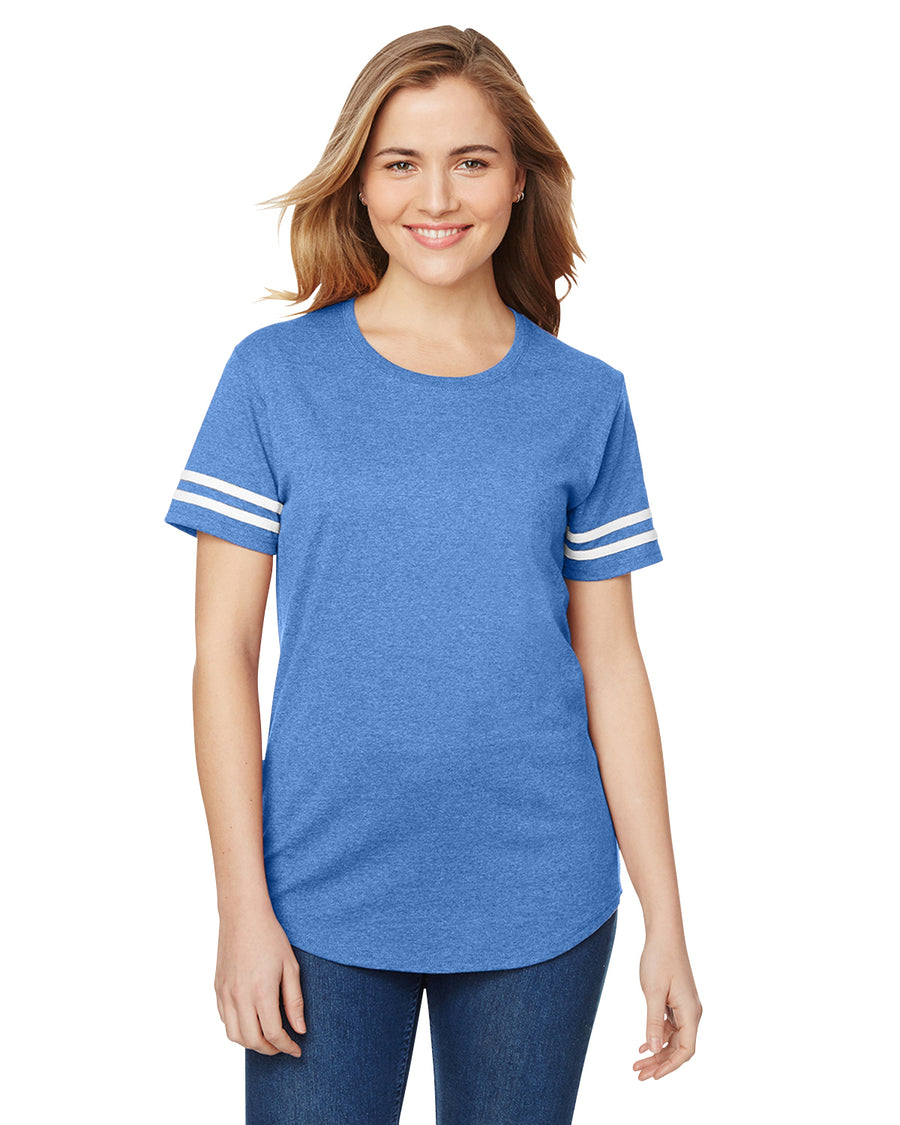 Heavy Cotton™ Women's Victory T-Shirt - Heather Royal / White