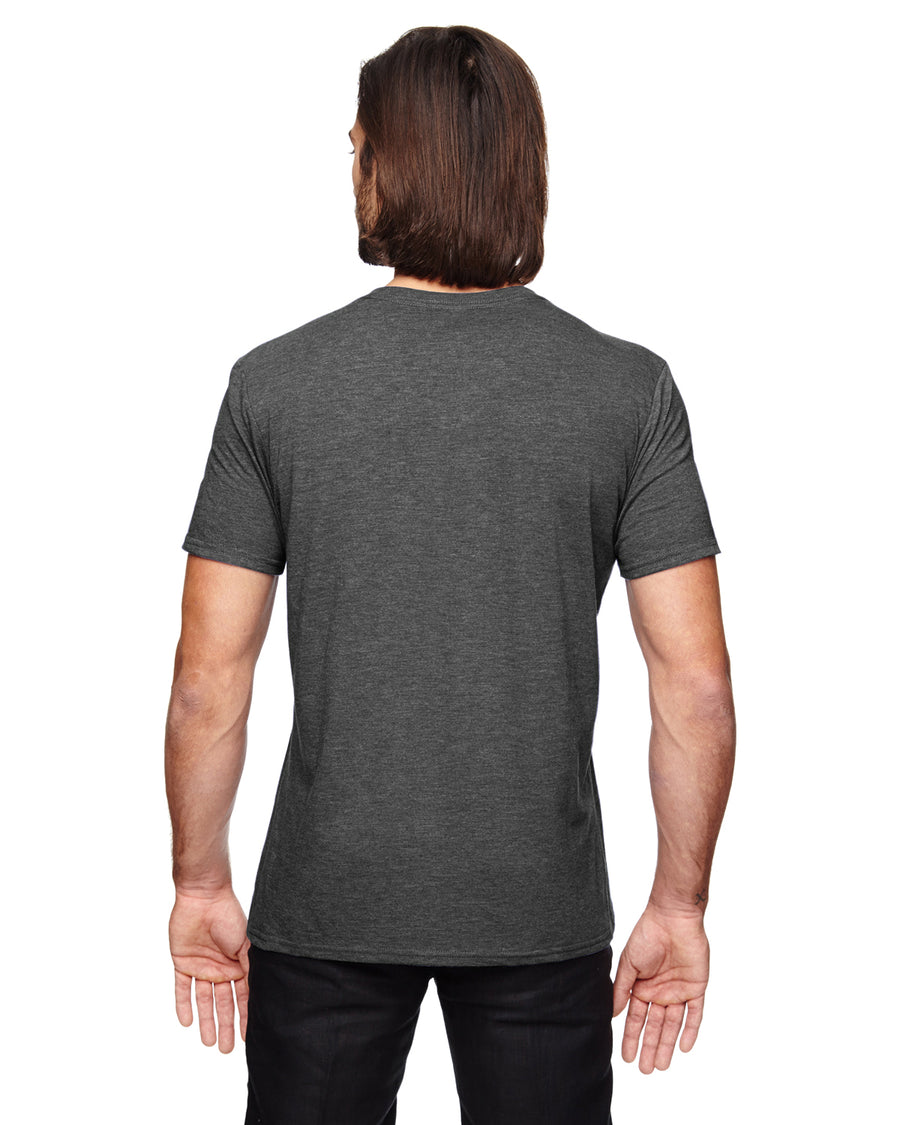 Unisex Triblend V-Neck T-Shirt - Heather Dark Gray