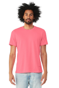 Unisex Heather CVC T-Shirt - Neon Pink
