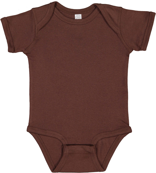 Infant Baby Rib Bodysuit - Brown