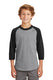 Sport-Tek YT200 - Youth Colorblock Raglan Jersey - Heather / Gray / Black