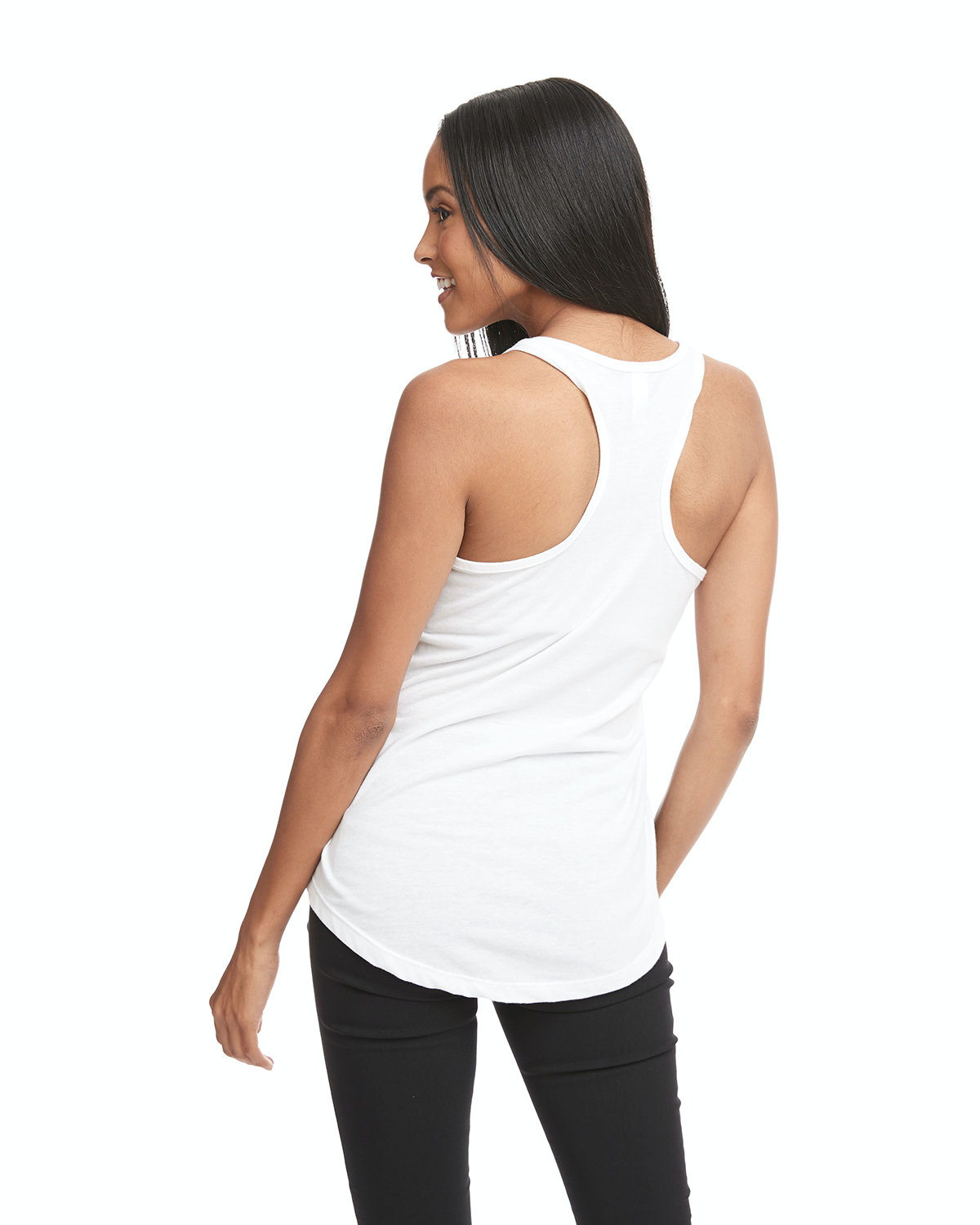 Women's Ideal Colorblock Racerback Tank - Black / White