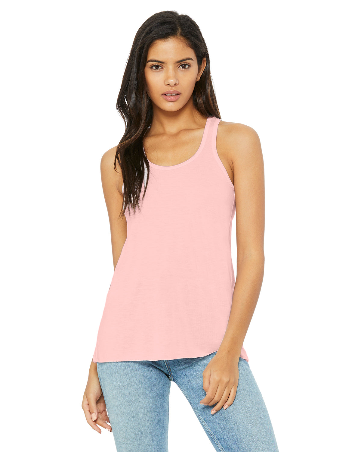 Women's Flowy Racerback Tank - Soft Pink