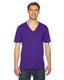 American Apparel 2456W - Unisex Fine Jersey Short-Sleeve V-Neck T-Shirt - Purple