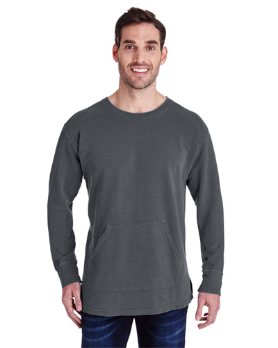 Unisex French Terry Crew With Pocket - Pepper