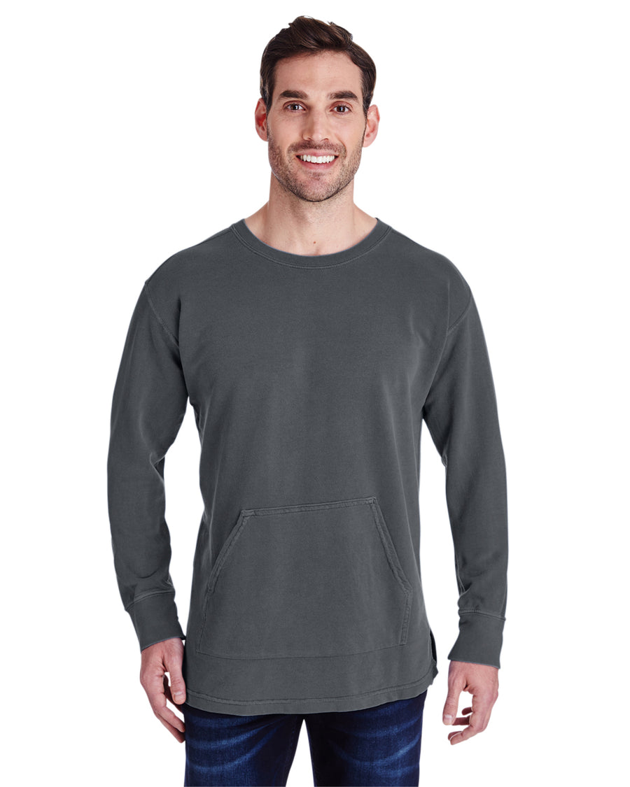 Unisex French Terry Crew With Pocket - Pepper