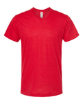 Unisex Poly-Rich V-Neck Tee - Red