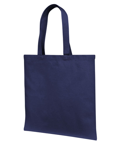 Cotton Canvas Tote Bag With Self Fabric Handles - Navy