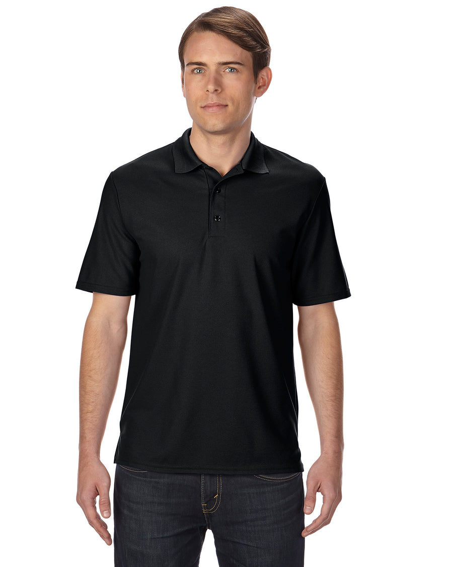 Unisex Performance® Double Piqué Polo - Black