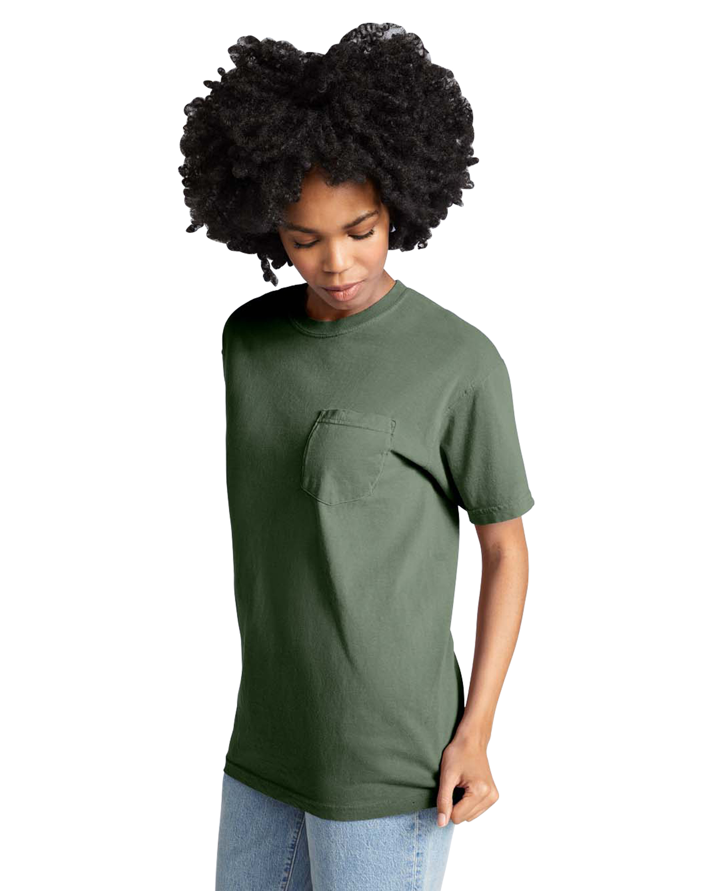 Unisex Heavyweight RS Pocket T-Shirt - Moss