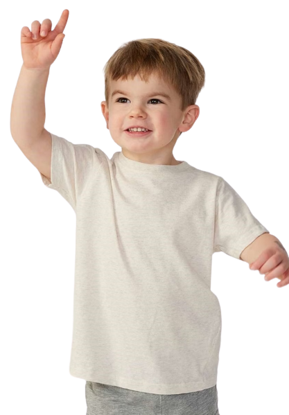 Toddler Fine Jersey T-Shirt - Natural Heather